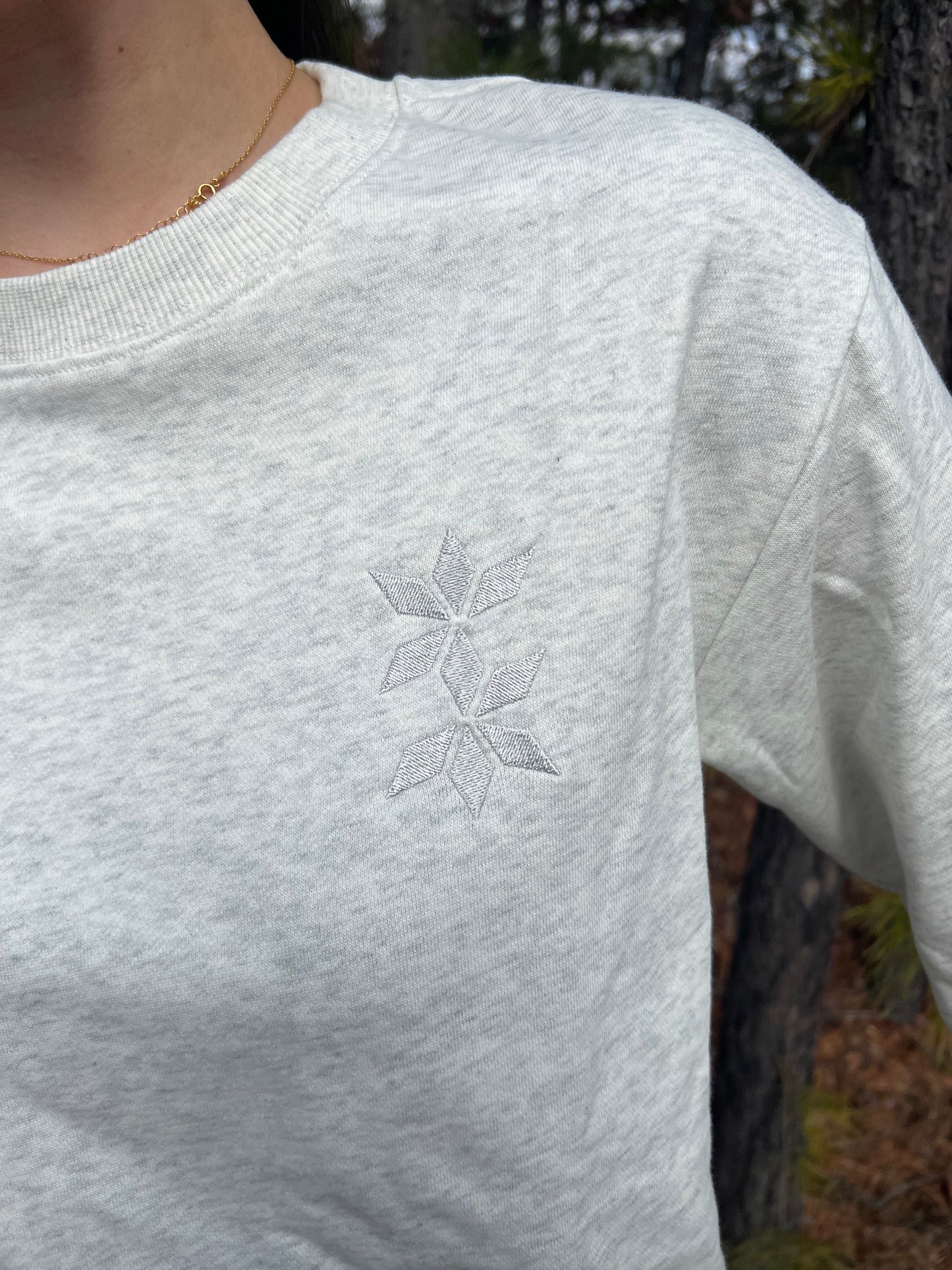Longline Sweatshirt "Breathe In Breathe Out" - Heather Gray