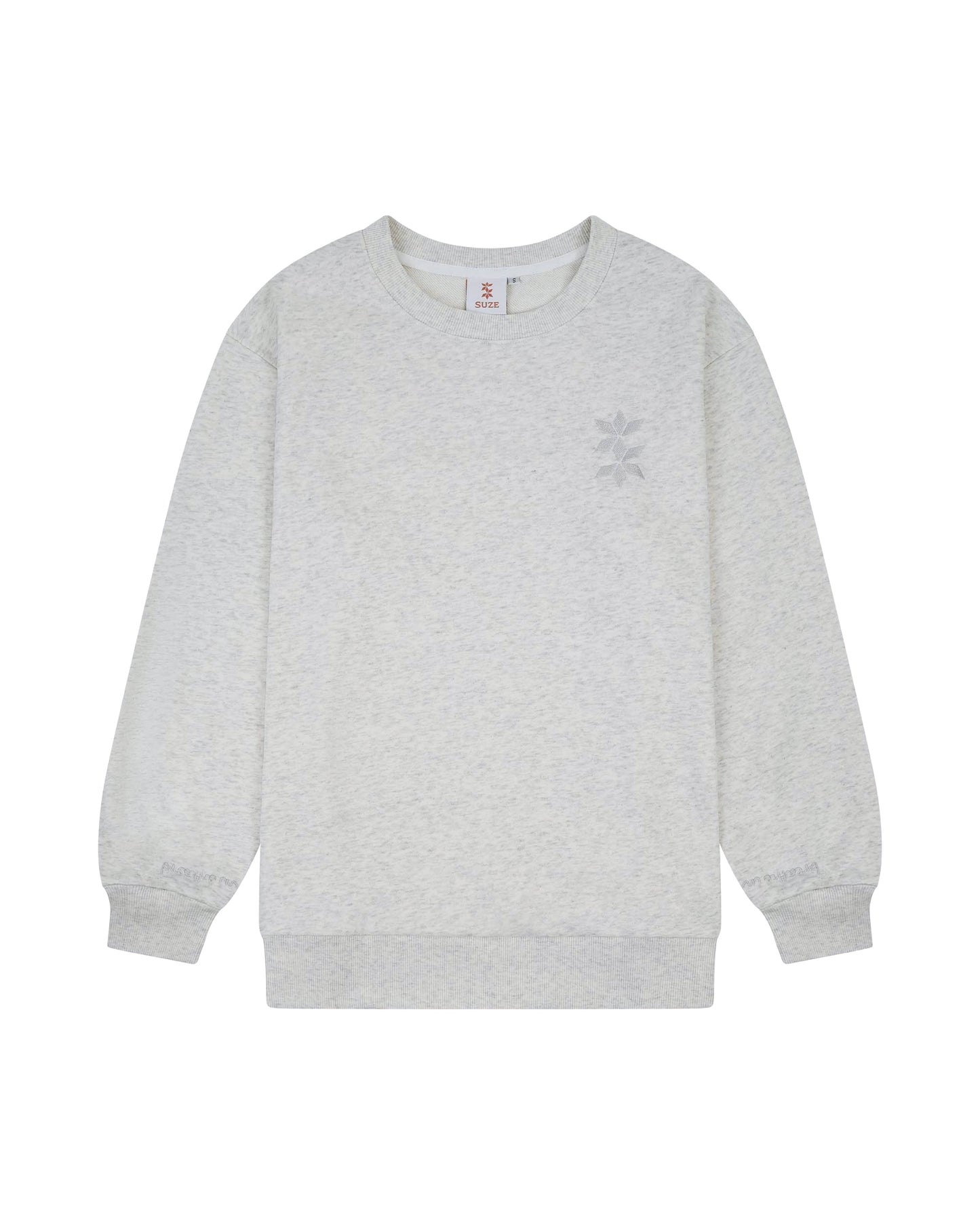 Longline Sweatshirt "Breathe In Breathe Out" - Heather Gray