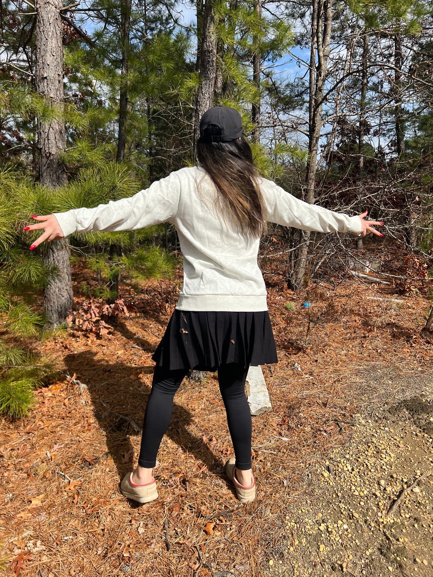 Longline Sweatshirt "Breathe In Breathe Out" - Heather Gray
